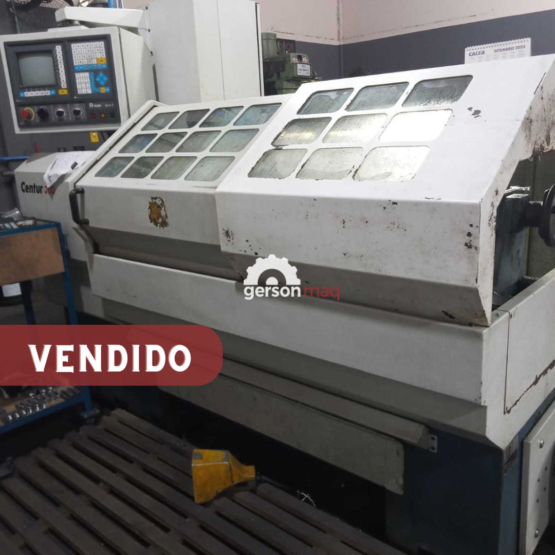 TORNO CNC ROMI CENTUR 30 D 1000 mm ANO 1999 MACH 09